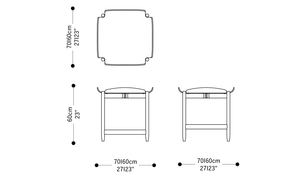 Image of the main dimensions of the product